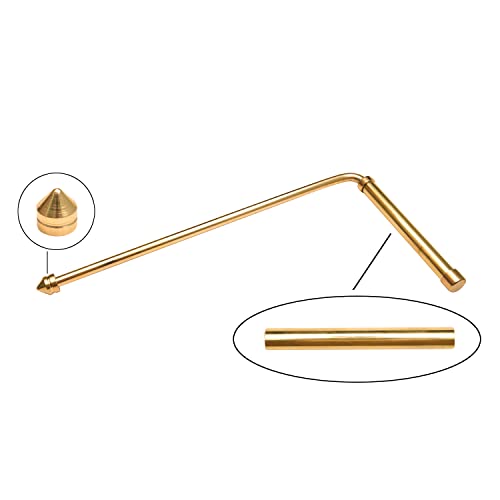 Image of TREE MAISON CORONATING HOMES Brass Dowsing Rods Pair for Vastu | 8 mm Diameter | Set with Board & Brass Pendulum (Assorted) | Aura Energy Scanner | Feng Shui | Reiki | Dowsing Rods | L-Rod