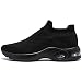 LARNMERN Zapatillas de Seguridad Mujer Sin Cordones Ligero Zapatos con Punta de Acero Calzado de Trabajo Comodo Respirable Colchón de Aire (Negro,39EU)