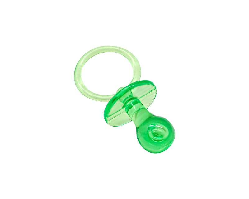 Image of 2.5 inch Baby Pacifier Party Favors, 36 Pieces, Gender Reveal Shower Decorations, Boy Girl Gender Neutral Table Scatter, DIY Party Games Decor (Green)
