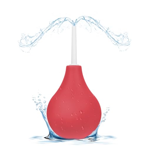 ACWOO Kit Clistere a Bulbo, 224ML Clistere Pera Silicone per Uomini Donne, Doccia Anale Sicuro Comodo, Riutilizzabile Kit di Lavaggio in Gomma, Peretta per Lavaggio Intimo per Lavaggio Intestinale