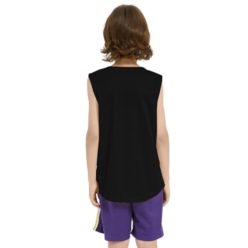 Phedrew 6 Pack Boys Youth Kids Mesh Athletic Dry-Fit Tank Top Sleeveless T Shirts Moisture Wicking Active Tank Tops thumb #5
