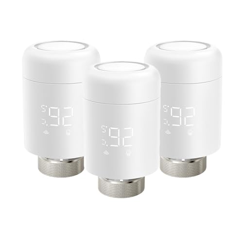 Tuya WIFI TRV Radiator Valve Smart Thermostat Programmable Temperature Controller Works With(3PCS)