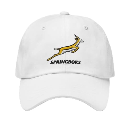 Springboks Rugby Hat, South African Hat, South Africa Gifts White
