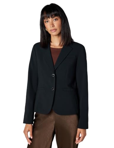 Calvin Klein Women's Two Button Lux Blazer, Navy, 2P - image 1