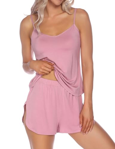 Image of Senert Sexy Pajamas for Women Sleepwear Sexy Lingerie V Neck Pjs Cami Shorts Set Nightwear S-XXL
