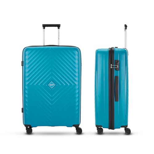 Image of VIP Polypropylene (Pp) Quad Active Check-in 75 Cm 8 Spinner Wheels Hardshell Trolley Bag for Travel, Hard Case Lightweight Bag with Combination Lock, Tough Suitcase for Travel (Blue) (Large)