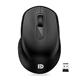 Bluetooth Wireless Mouse,Portable Laptop Mouse with Dual Mode Bluetooth + USB Receiver,1500 DPI Wireless Silent Bluetooth Mouse for Tablet Mac Computer (Black)