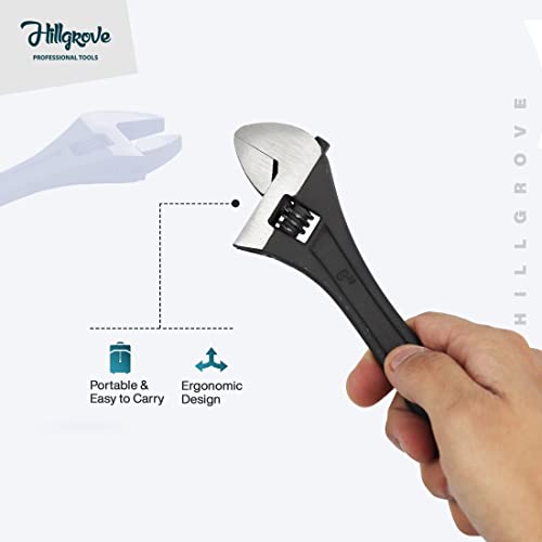 Image of Hillgrove HGCM145M1 Combo of 4Pcs- Plier, Adjustable Wrench, 5in1 Screwdriver Set, Claw Hammer Hand Tools Kit