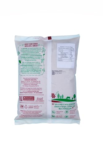 Image of S Siddhagiri's SATVYK THE HEALTH re STORE Siddhagiri's Satvyk Organic Unrefined Desi Khandsari Sugar -Raw, Natural & Unprocessed. (Set of 5 (1kg Each)(Total 5kgs)) (Pack of 3)