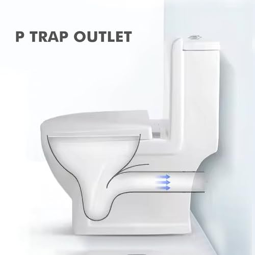 Image of WASSMIST Wall Hung Western Toilet for Bathroom | Modern Ceramic Commode | Stylish & Comfortable Rimless Toilet Bowl for Home