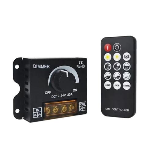 Variateur LED 12V pour camping-car et maison avec interrupteur à bouton rotatif