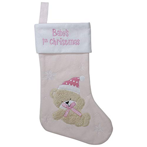 Northlight Baby's 1st Embroidered Teddy Bear Christmas Stocking, 19