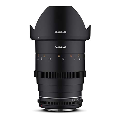 Samyang 23011 MF 35mm T1,5 VDSLR MK2 Fuji X – lichtstarkes T1,5 Weitwinkel Cine- und Video Objektiv für Fuji X Mount, 35 mm Festbrennweite, Follow Focus Zahnkränze Vollformat und APS-C, 8K Auflösung