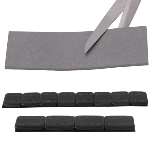 7oz Weights Kit for Pinewood Derby Cars 13pcs No-Drill Adhesive Pine Wood Car Weights with 3oz Flexible Strip & 1/4oz 1/2oz Blocks Accessorie for Race Car Wheels Axles COG Speed Adjustment (Black)
