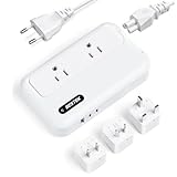 BESTEK 変圧器 海外 旅行用 変換プラグ BF A O C タイプ 延長コード付き 海外 コンセント 240V 230V 220V から 100V 降圧 日本家電 US EU UK AU 多国対応 USB-C PD35W 急速充電対応 海外用 変圧 ダウントランス 感電防止 200W 白 MRJ201SU