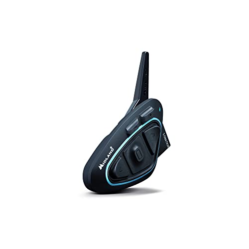 Midland BTX2 Pro S LR Single C1414.02, pojedynczy interkom motocyklowy Bluetooth, wodoodporny zestaw słuchawkowy IPX6, redukcja szumów, do 8 osób, wbudowane radio FM i radio internetowe za