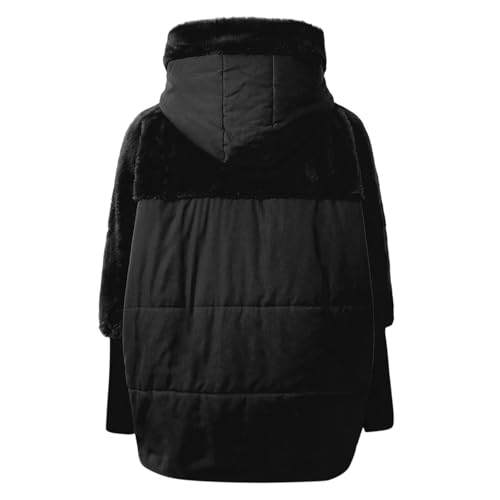 Doudoune avec capuche femme coupe longue et doublure chaude polaire - 4