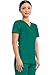 Cherokee Scrubs Top for Women Mock Wrap with 3 Pockets, Soft, 2-Way Stretch & Durable Fabric - WW610, L, Hunter Green