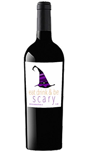 Halloween Wine Bottle Labels Can Labels (12 Pack) Use On Wine Beer Soda Scary Spooky Funny 4 X 5 Inch Funny Easy To Use #TOP5