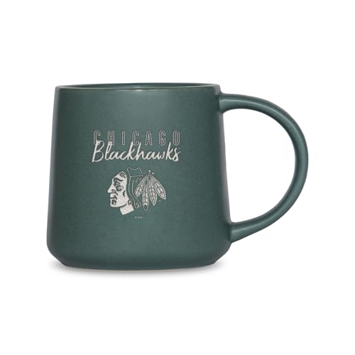 Rico Industries NHL Hockey Chicago Blackhawks Sage 16oz Ceramic Taper Mug