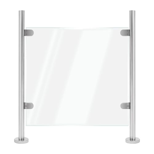 90cm Stainless Steel Balustrade Posts, Railing Post with Gla