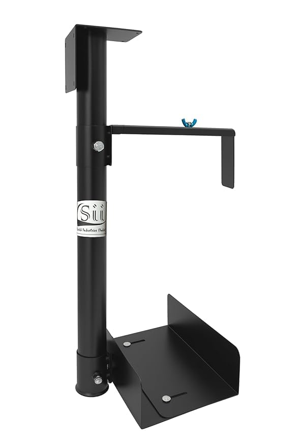 Image of Sii Universal Adjustable CPU Holder Wall & Desk Mount with Tray |CPU Stand |Wall Stand Heavy Duty Metal Stand for Computer Tower