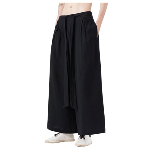 Mens Hippie Pants Ninja Baggy Casual Comfy Lounge Linen Men Y2k Aesthetic Trousers for Wear Trouser2