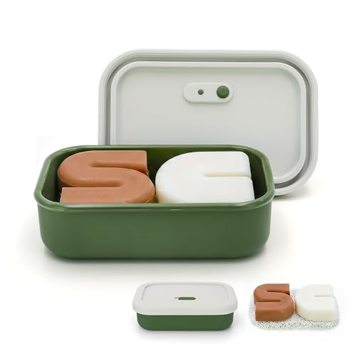 Leak-Proof Travel Soap Case with Draining Layer