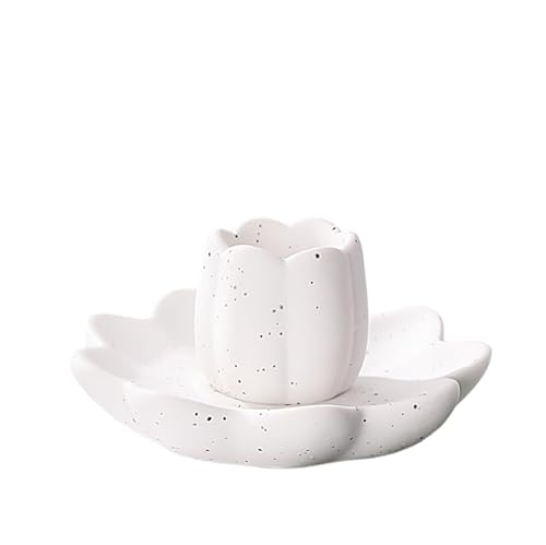 Porcelain candlestick, Ceramic Candlestick Holder Metal Base Multicolor Indoor Home Living Room Ornament(Q)