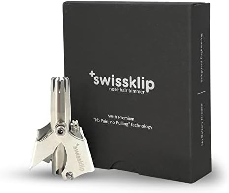 Swissklip Nose Hair Trimmer for Men I Manual Nose Hair Trimmer for Women I Stainless Steel Nose Hair Remover for Men & Women I Easy to Use Ear Hair Trimmer I Keep Your Nose Neat and Clean!