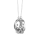 Sterling Silver"Loving Family" Parents With Three Children Pendant Necklace, 18"