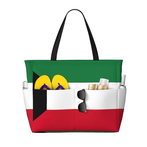 Sac à bandoulière imperméable et léger noir avec imprimé drapeau