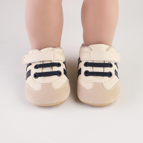 Image of Baby Boys Girls Sneakers Toddler Non-Slip Soft Rubber Sole First Walking Shoes Infant Newborn Crib Dress Shoes