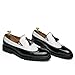 Imagen de ANUFER Hombre Guapo Mocasines con Borlas Wingtip Brogue Slip-on Formal Zapatos de Vestir SD5A50227 Blanco EU42
