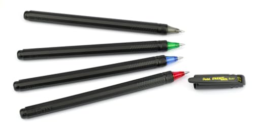 Pentel EnerGel FLASH! Bolígrafo Gel Líquido 0.7mm Negro 12 pack miniatura 7