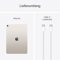 Apple iPad Air 11" mit M3 Chip: Apple Intelligence, Liquid Retina Display, 128 GB, 12 MP Frontkamera/Rückkamera, WLAN 6E, Touch ID, Batterie für den ganzen Tag – Polarstern – Ansicht 6