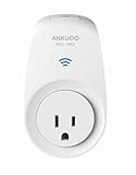 Ankuoo REC PRO Wi-Fi Smart Plug with Push Notification, Compatible with Alexa, New Firmware with AP...