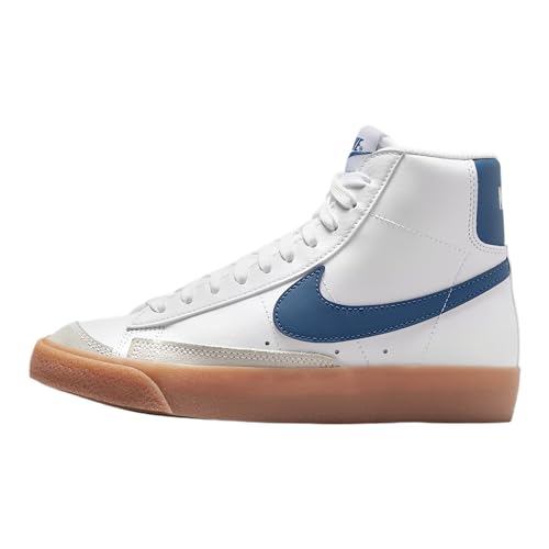 Nike Blazer Mid '77 Big Kids' Shoes (White/Gum Yellow/Summit White/Thunderstorm)