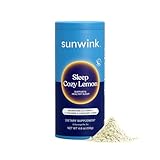Sunwink Sleep Cozy Lemon Superfood Powder Drink Mix | Unsweetened Organic Superfood for Relaxation | Plant-Based Formula | 4.8 oz, 15 Servings