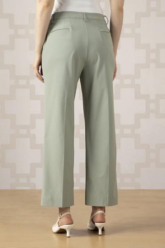 Image of Van Heusen Women's Regular Fit Mid Rise Casual Straight Pants