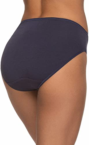 Image of Felina Womens 8 Pack Cotton Modal Stretch Hi-Cut Brief