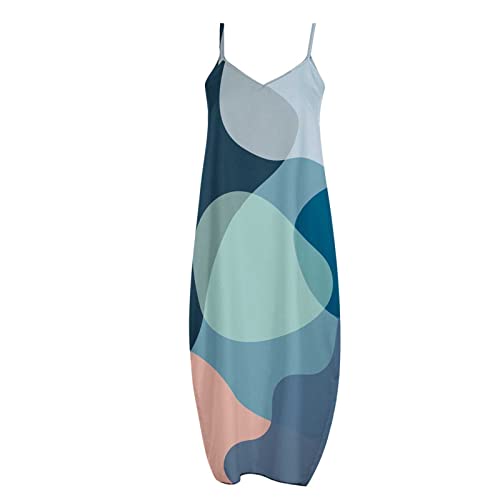 Beach Dresses For Women Casual Summer Sundress Maxi Sleeveless Loose Dresses Plus Size Spaghetti Strap Dress #TOP2