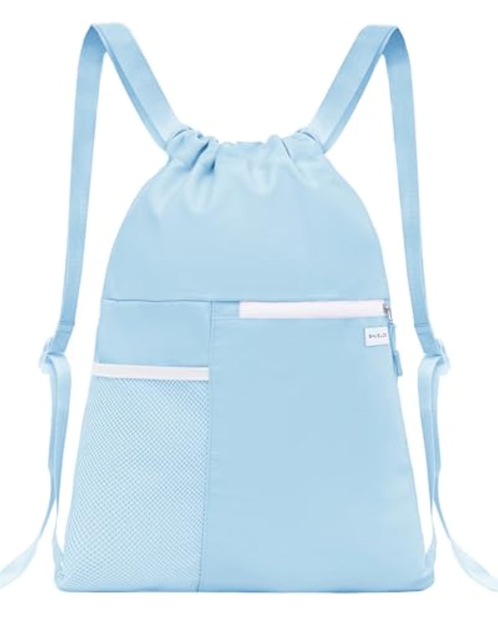Drawstring Backpack with Mesh Pocket