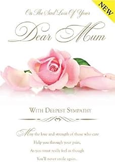 Write From The Heart Pink Rose - Sad Loss of Dear Mum Mother - Deepest Sympathy Condolence Card