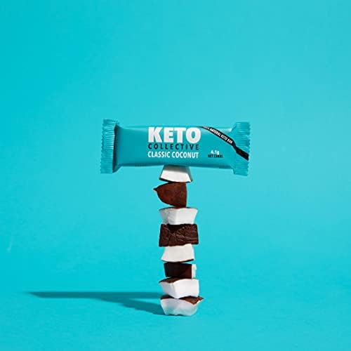 Keto Collective Wholefood Keto Bars I 15x40g I Classic Coconut I 4.1g Net Carbs I Low carb I High Fibre I Natural Ingredients I Source of Protein I Fuel for a Keto Lifestyle I Gluten Free I Vegan