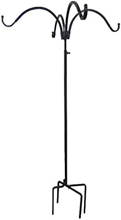 Erva Quad Arm Shepherd Hook for Hanging Feeders & Plants - Sturdy and Durable - Made in The USA