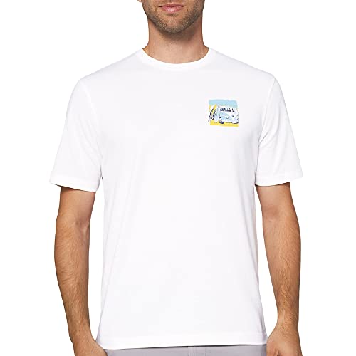 Izod Mens Solid Sunset Beach Graphic T-Shirt Medium White #TOP1