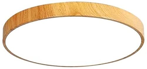 Lámpara de techo Lujoil de madera y acrílico para dormitorio
