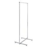 Robuster Mittelraumständer B71 x H154 x T54cm aus hochwertig verchromten Stahlrohr