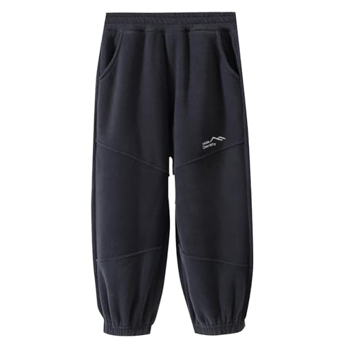 Boys Casual Sweatpants Straight Wide Leg Elastic High Waist Cotton Athletic Pants Teen Loose School Daily Joggers Pants